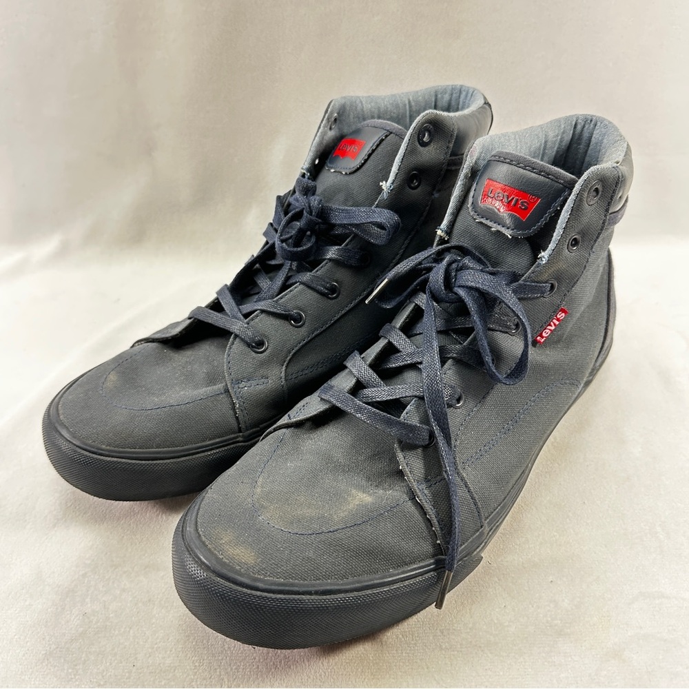 Levi’s Comfort Tech High Top Sneakers Blue Mens 13 Skater Canvas Denim Style